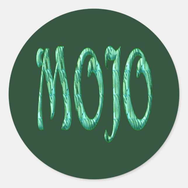 Autocollants mojo vert rond (Devant)