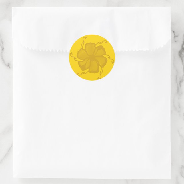 Autocollants monochromes FTF en jaune (Sac)