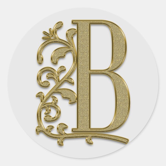 autocollants monogramme B initial (Devant)