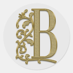 autocollants monogramme B initial