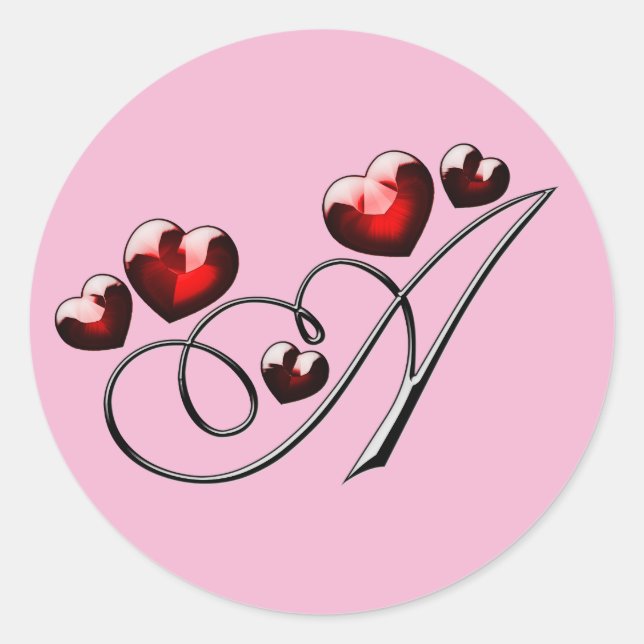 autocollants monogramme initial A (Devant)