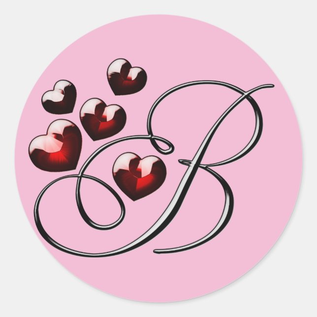 autocollants monogramme initiale B (Devant)