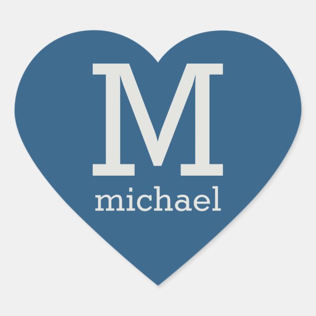 Autocollants Monogramme, Nom et Couleur personnali (Devant)