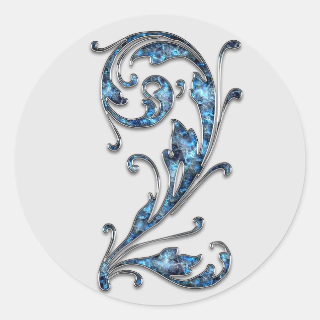 autocollants monogramme numéro 2 (Devant)