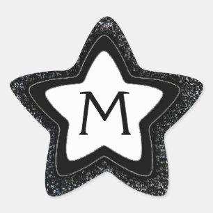 Autocollants monogrammes personnalisables Black pa