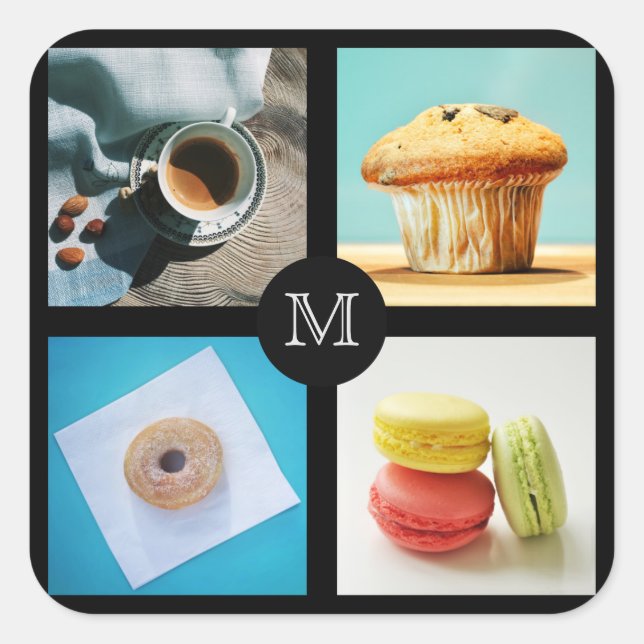 Autocollants monogrammes personnalisés 2 (Devant)