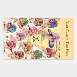 Autocollants Monogrammes personnalisés Casquettes