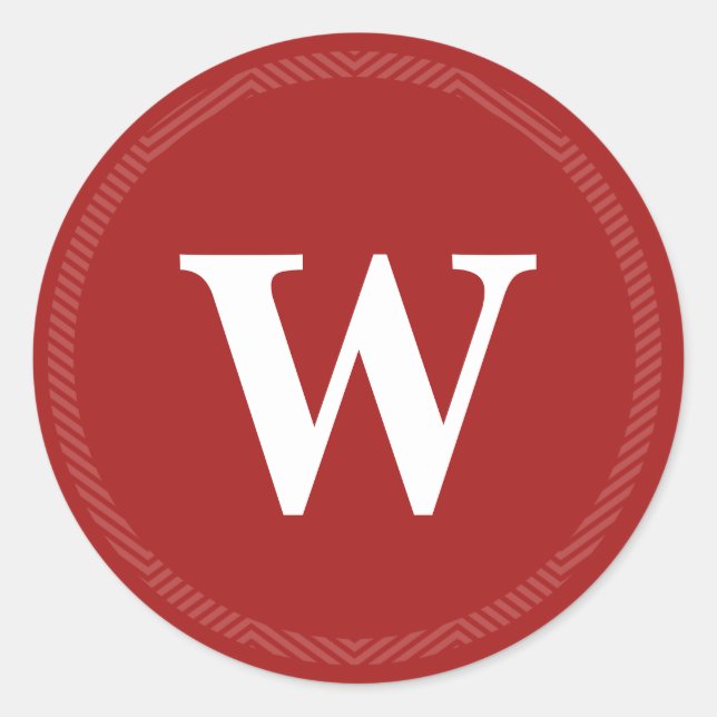 Autocollants Monogrammes Red Christmas Enveloppe (Devant)