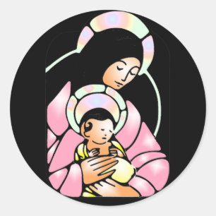 autocollants mosaic vierge marie