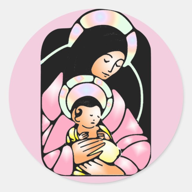 autocollants mosaic vierge marie (Devant)