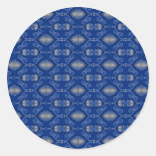 Autocollants Mosaïque Argent Bleu
