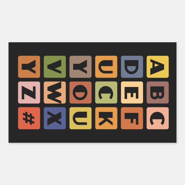 Autocollants Naughty Alphabets (Devant)
