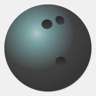 Autocollants noirs de boule de bowling