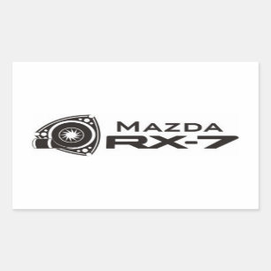 Autocollants noirs de moteur rotatoire de Mazda