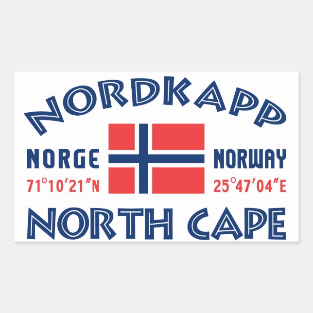 Autocollants NORDKAPP Norvège (Devant)