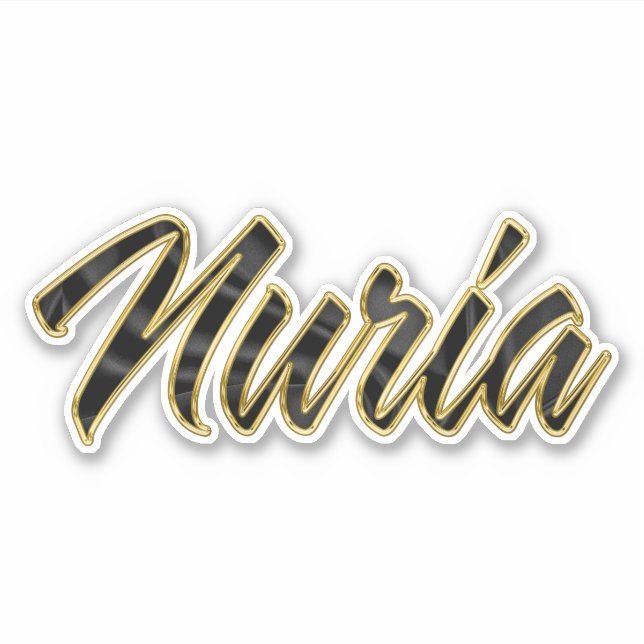 Autocollants Nuria black gold lettering (Devant)