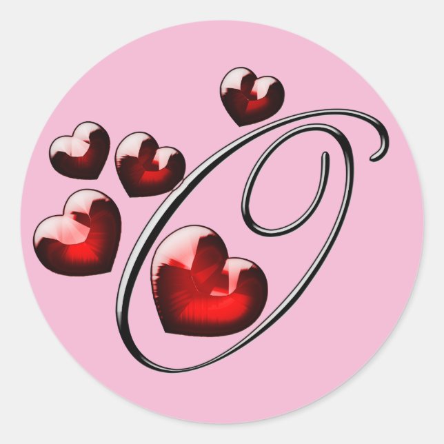 autocollants O initiaux monogramme (Devant)