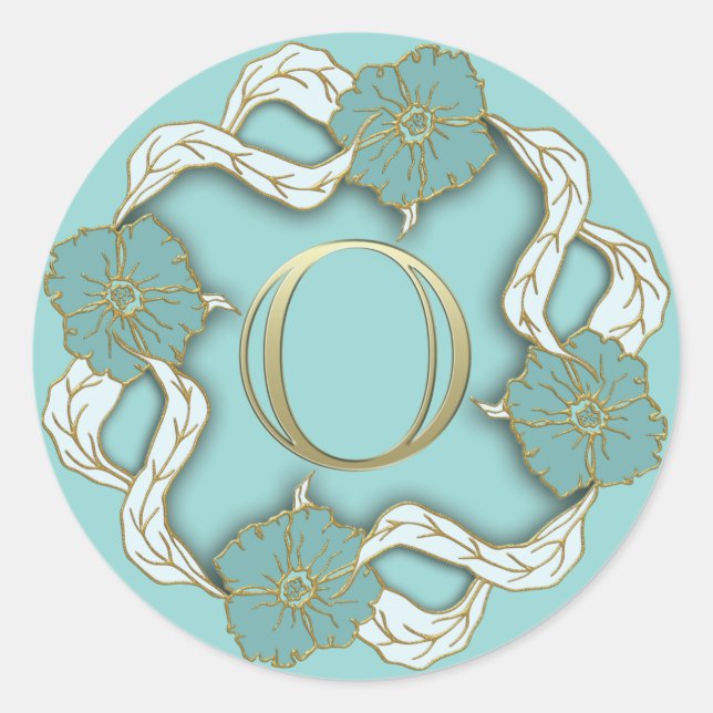 autocollants O initiaux monogramme (Devant)