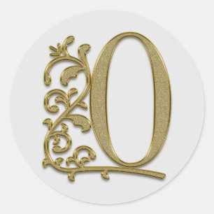 autocollants O initiaux monogramme