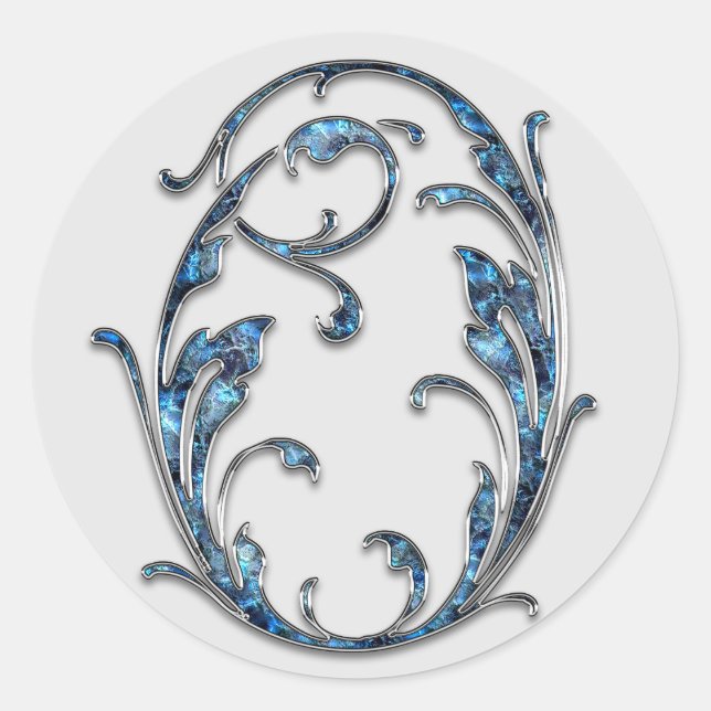 autocollants O initiaux monogramme (Devant)