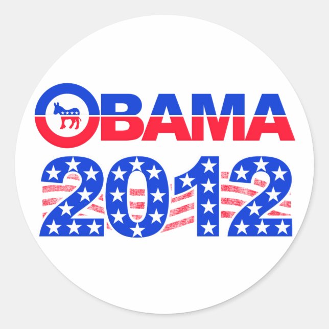 Autocollants OBAMA 2012 (Devant)