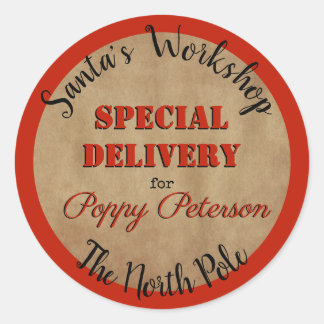 Autocollants officiels de l'atelier de Père Noël