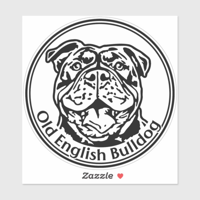 autocollants Old english Bulldog (Feuille)
