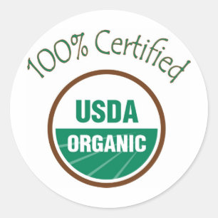 Autocollants organiques de l'USDA certifiés par