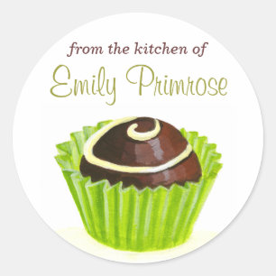 Autocollants originaux de truffe de chocolat