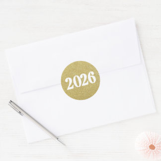 Autocollants pailletés or 2026 