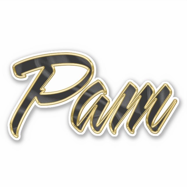Autocollants Pam Black Gold Lettering (Devant)