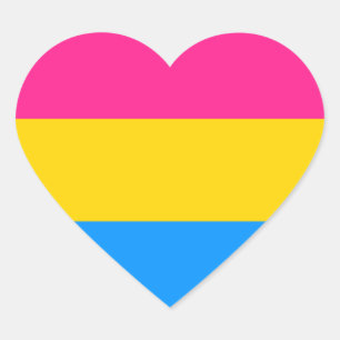 Autocollants Pansexual de fierté - coeurs