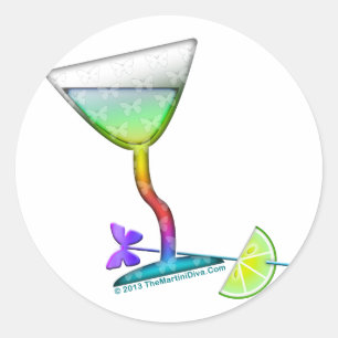 AUTOCOLLANTS - PAPILLON MARTINI