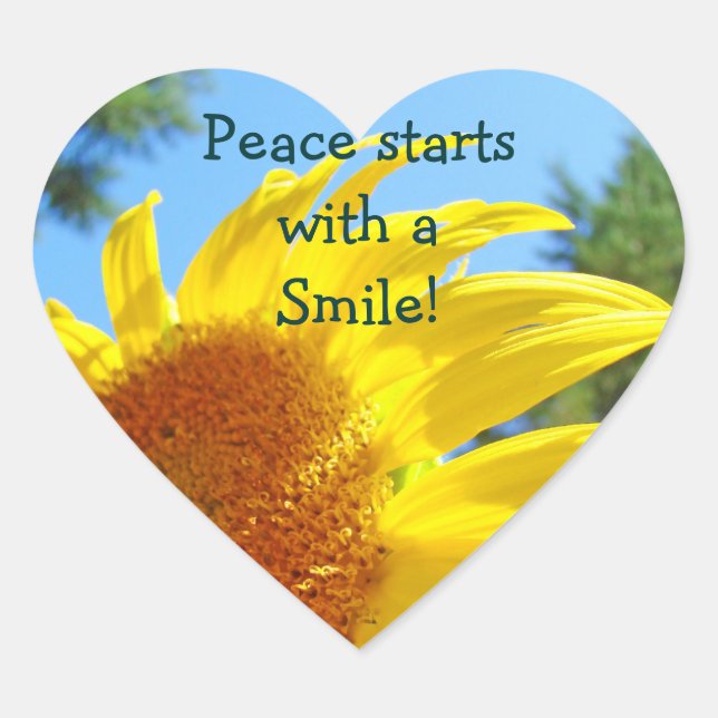 autocollants Peace starts with a Smile Sunny Sunfl (Devant)