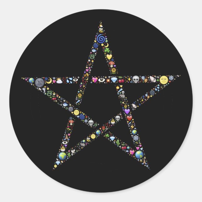 autocollants pentagramme wicca (Devant)