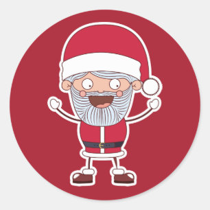 Autocollants Père Noël amusant