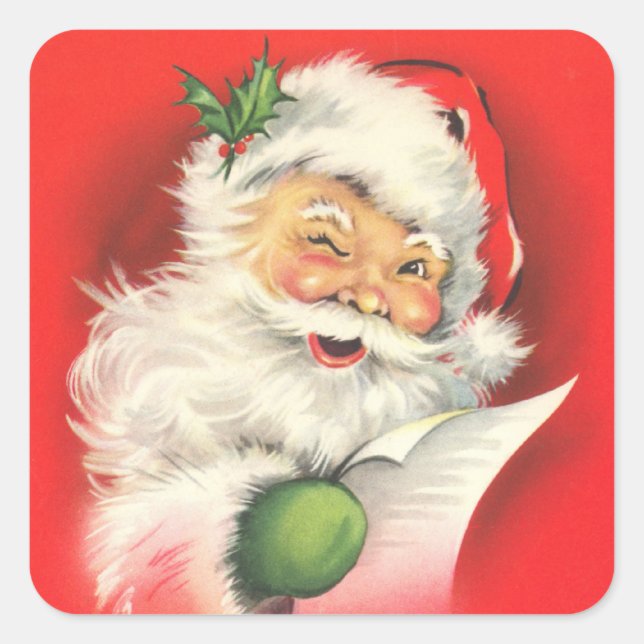 Autocollants - Père Noël Vintage (Devant)