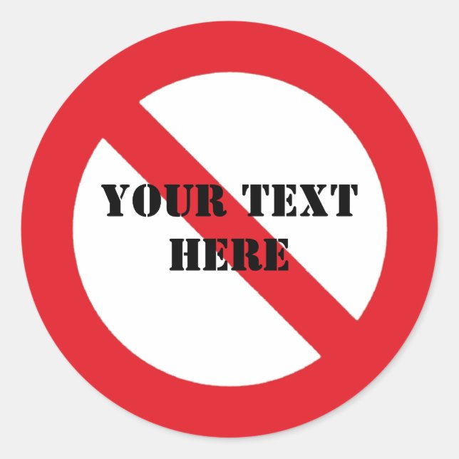 Autocollants personnalisables interdits (Devant)