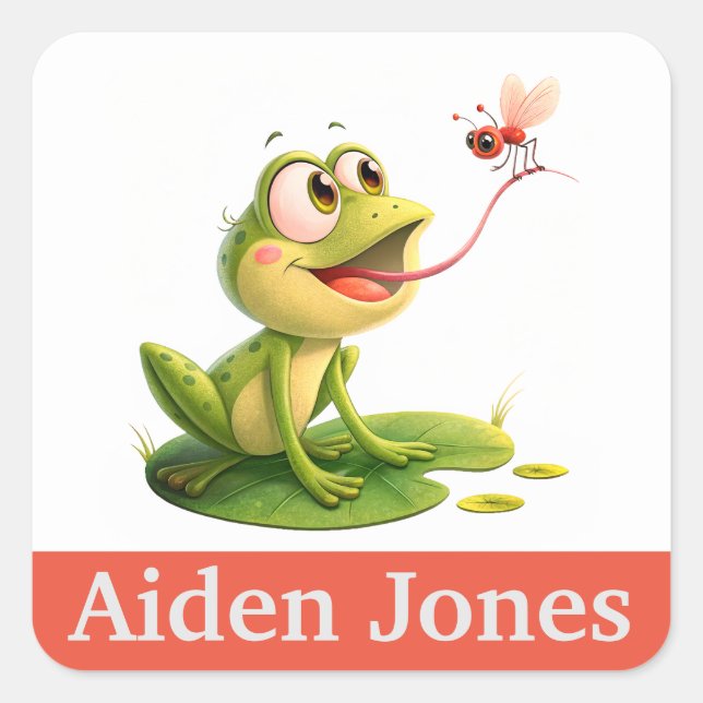 Autocollants personnalisées pour enfants colorés (Devant)