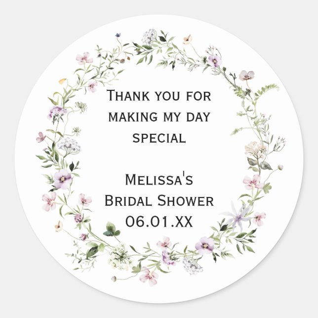 Autocollants Personnaliser Fleurs Sauvages (Devant)