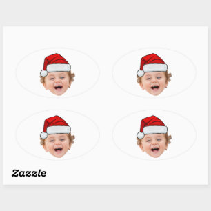 Autocollants personnalisés de chapeau de Père Noël