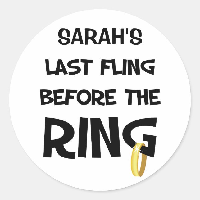 Autocollants personnalisés de la partie de bachelo (Devant)