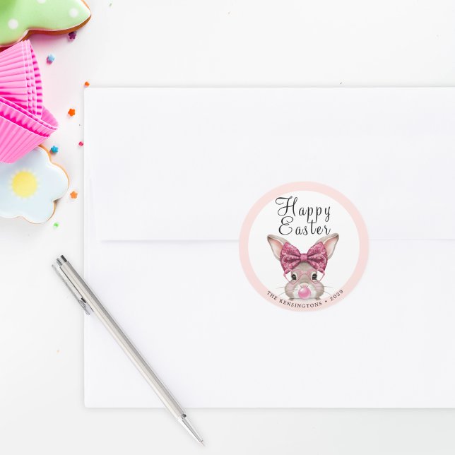 Autocollants personnalisés de lapin de Pâques (Personalized Easter Bunny Stickers)