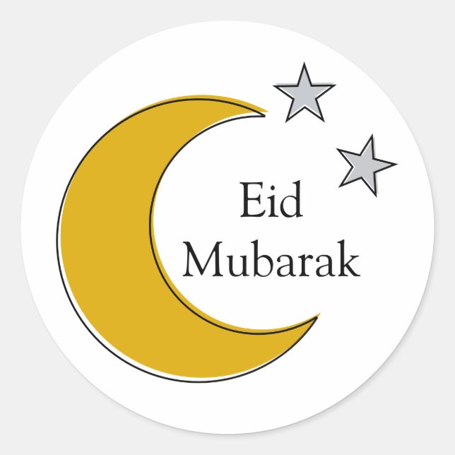 Autocollants personnalisés Eid Mubarak (Devant)