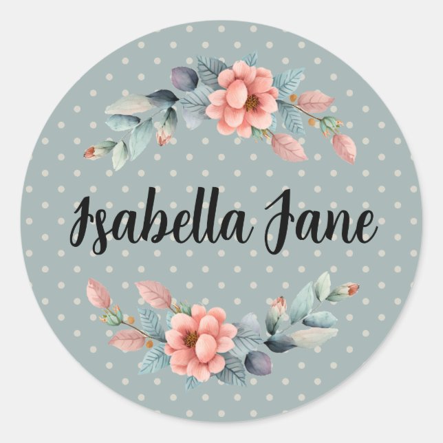 Autocollants personnalisés en aquarelle Deer Princ (Devant)