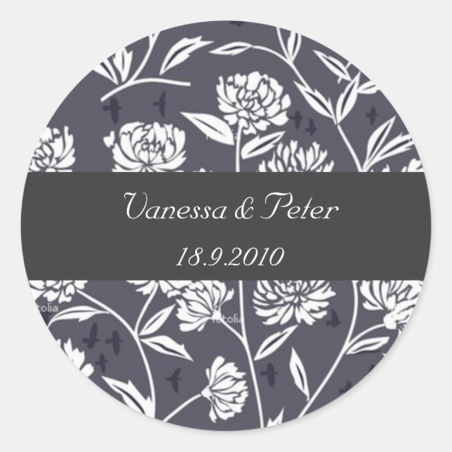 Autocollants personnalisés Floral damask (Devant)