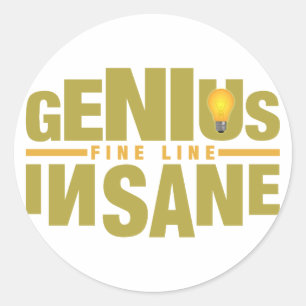Autocollants personnalisés GENIUS VS INSANE