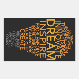 Autocollants personnalisés Inspiration Light Bulb