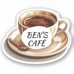 Autocollants personnalisés Logo tasse à café et gr