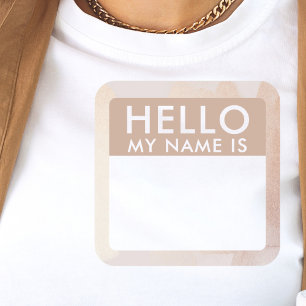 Autocollants personnalisés modernes Hello My Name 